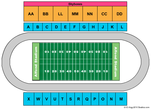 Morse Field at Harold Alfond Sports Stadium Football Seating Chart